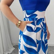 Eloise Harrington | Printed V-Neck Maxi Dress For Women