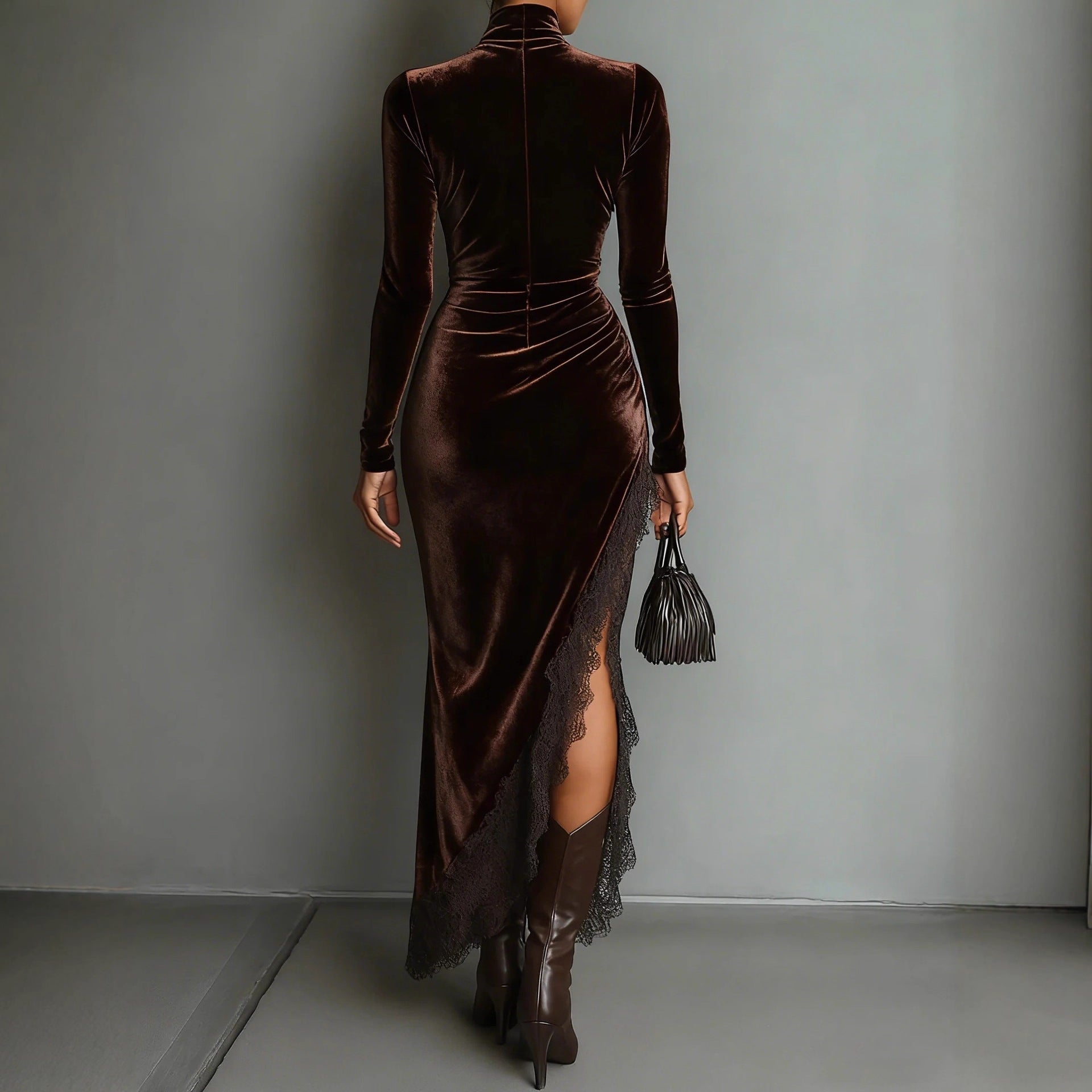 Vivienne Hartley | Elegant Velvet Maxi Races Dress For Women