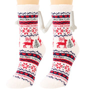 Ember | Red Santa Magnetic Christmas Socks Unisex & Couples