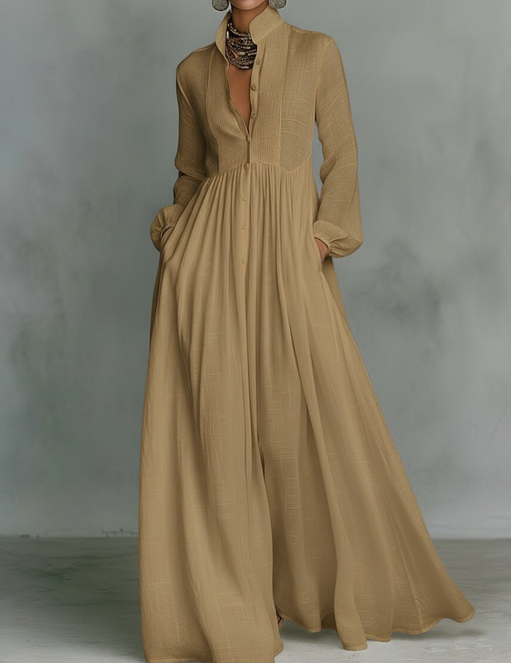 Harper White | Elegant Long Sleeve Maxi Dress For Women