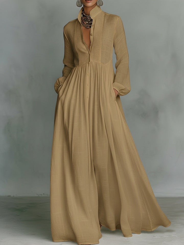 Harper White | Elegant Long Sleeve Maxi Dress For Women