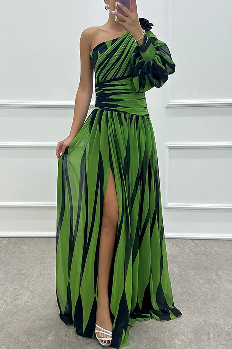 Phoebe Larkin | Striped One-Shoulder Maxi Dress For Women