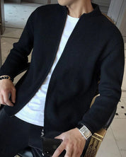 Matteo Bellini | Ribbed Zip Cardigan with Refined Comfort For Men