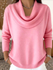 Victoria Sinclair | Soft Knit Cowl Neck Sweater For Women