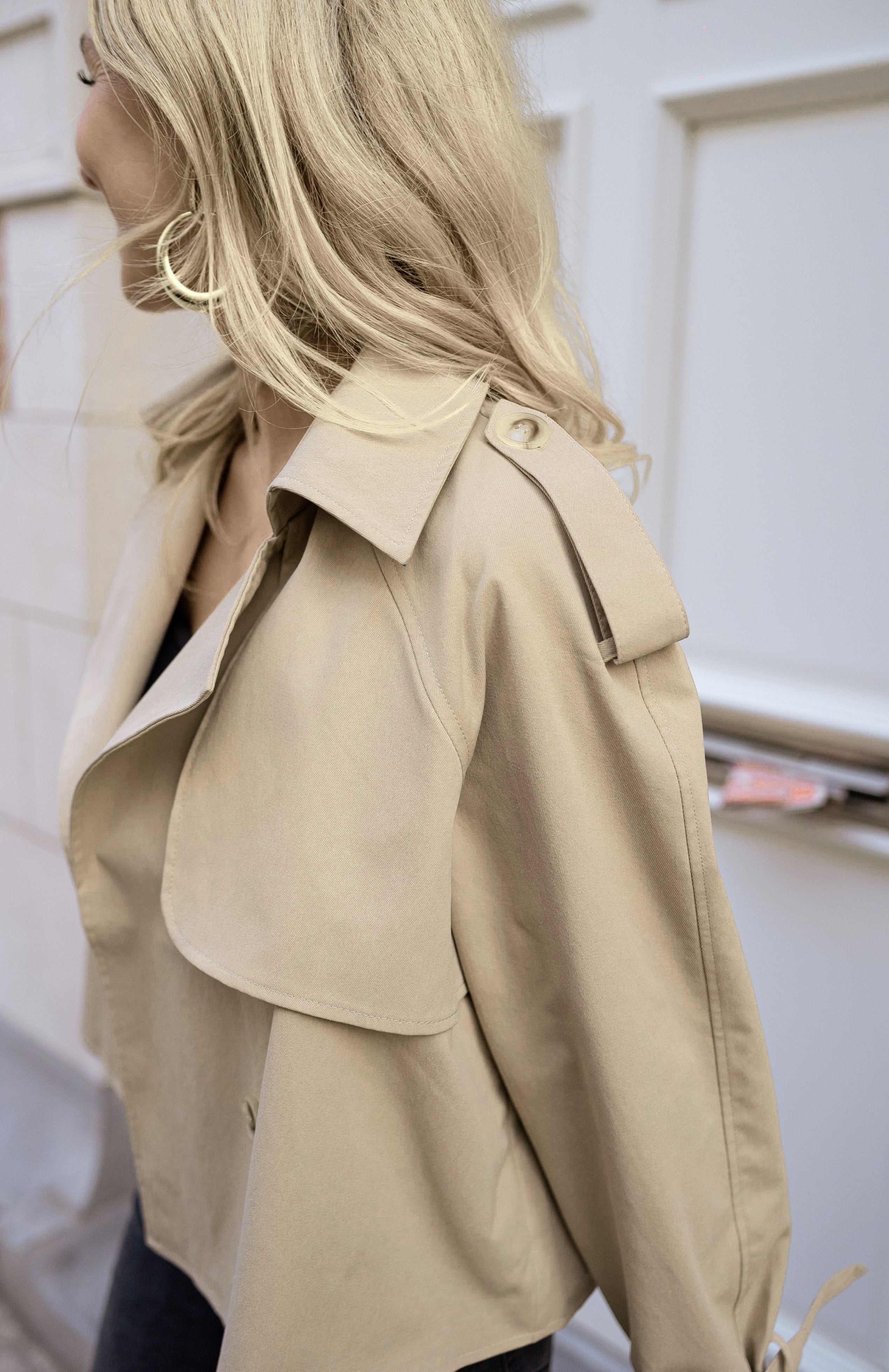 Camille Renard | Cropped Trench Jacket For Women
