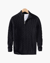 Francesco Bellandi | Cable Knit Half-Zip Sweater with Classic Texture For Men