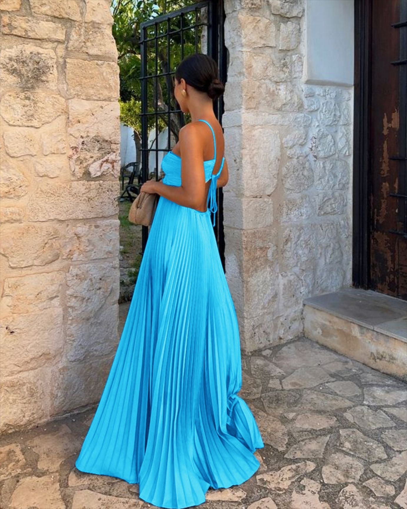 Lily Crompton | Pleated Halter Maxi Dress For Women