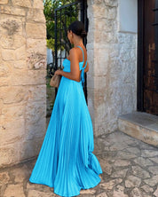 Lily Crompton | Pleated Halter Maxi Dress For Women