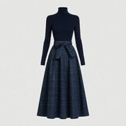 Matilda Sheppard | Plaid Skirt And Turtleneck Set For Women