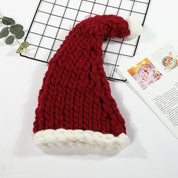 Ruby Frost | Red Chunky Knit Christmas Santa Hat Unisex