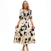 Talia Sutcliffe | Abstract Print Summer Dress For Women