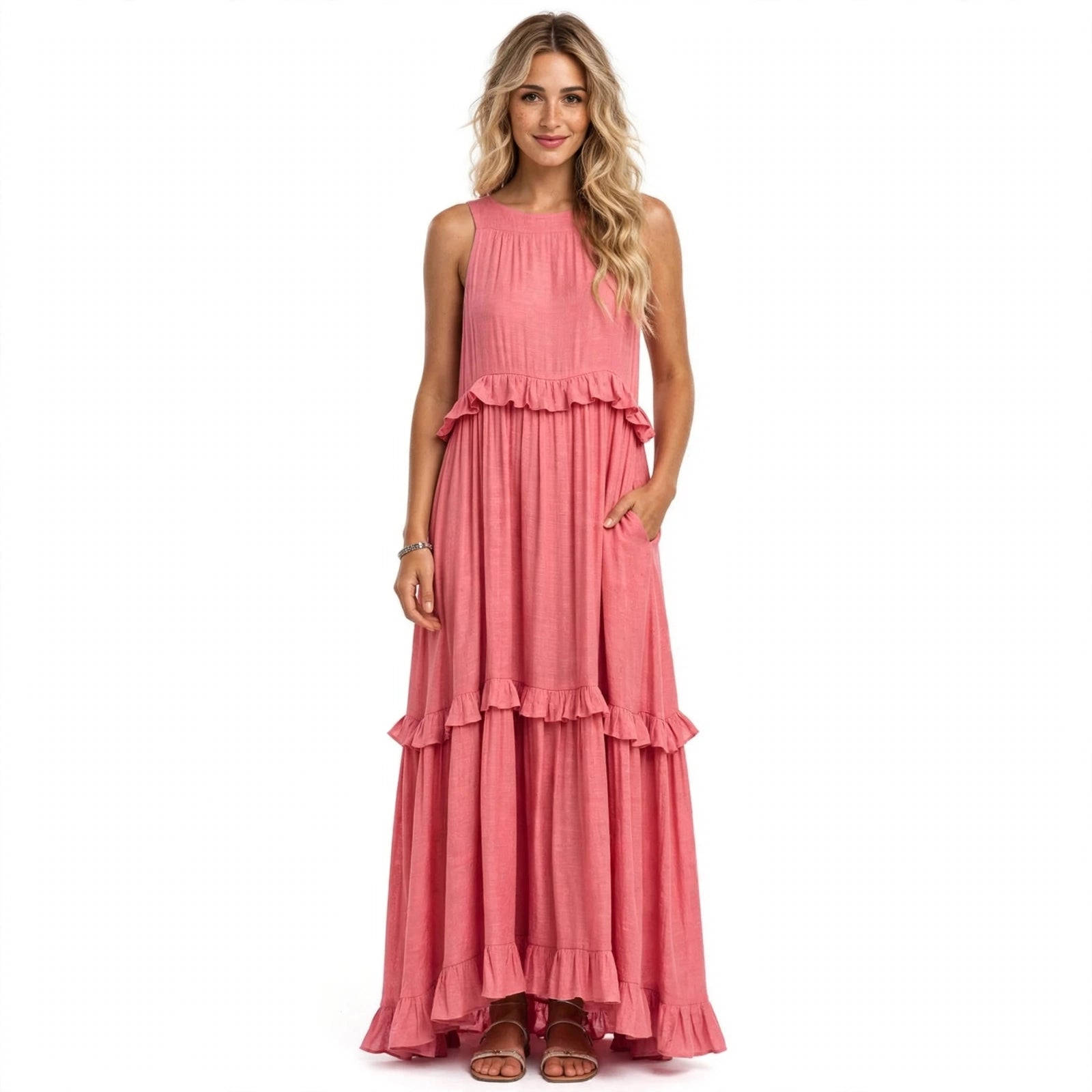 Harper Fletcher | Tiered Maxi Dress With Ruffle Detail