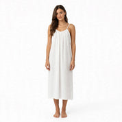 Elvira Belhurst | White Cotton Cami Maxi Dress For Women