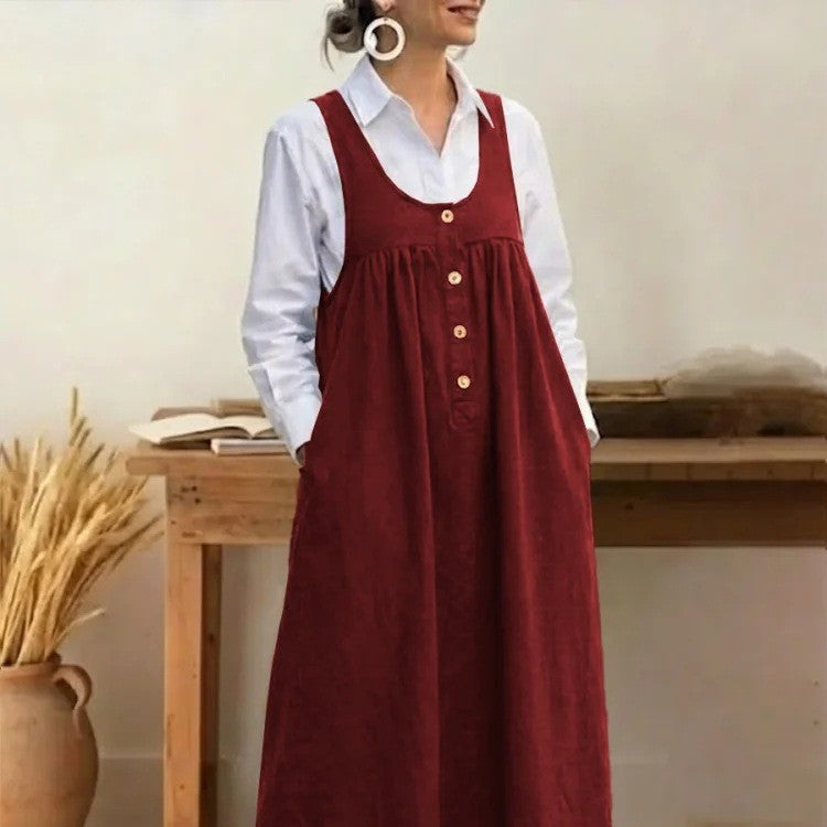 Charlotte Mitchell | Casual Maxi Dress With Button Detail For Women