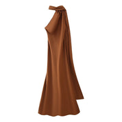 Georgia Mitchell | Satin Halter Maxi Dress For Women