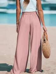 Elodie Thorne | High-Waisted Linen Look Trousers For Women