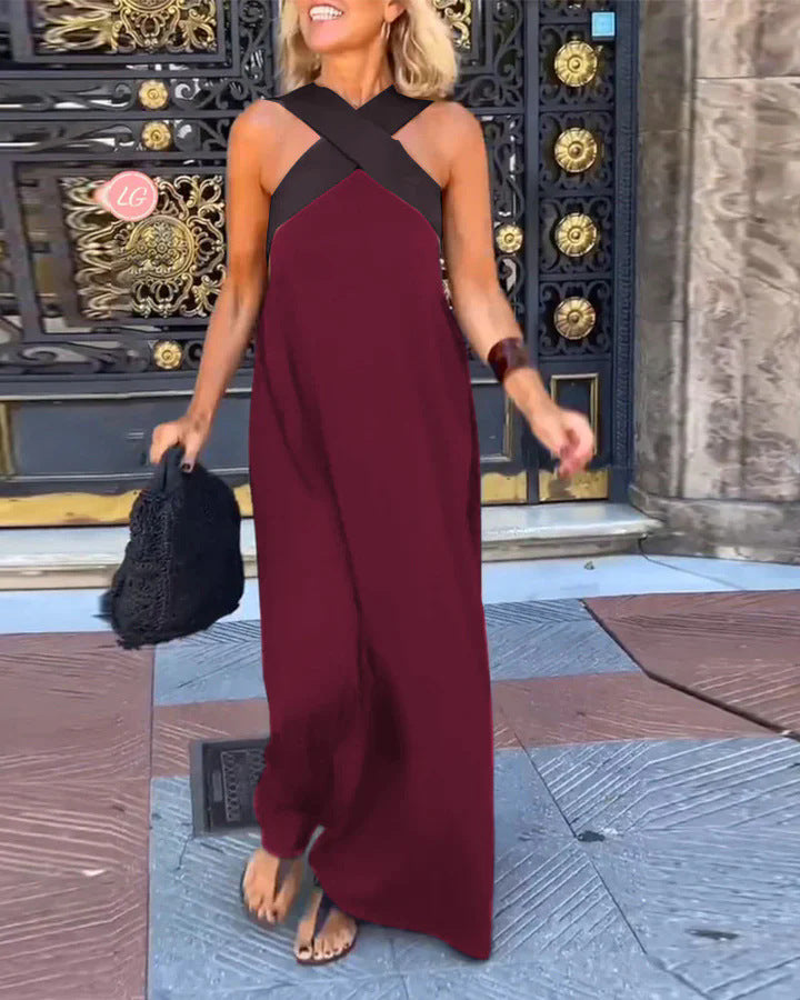 Ruby Stewart | Cross Halter Maxi Dress For Women