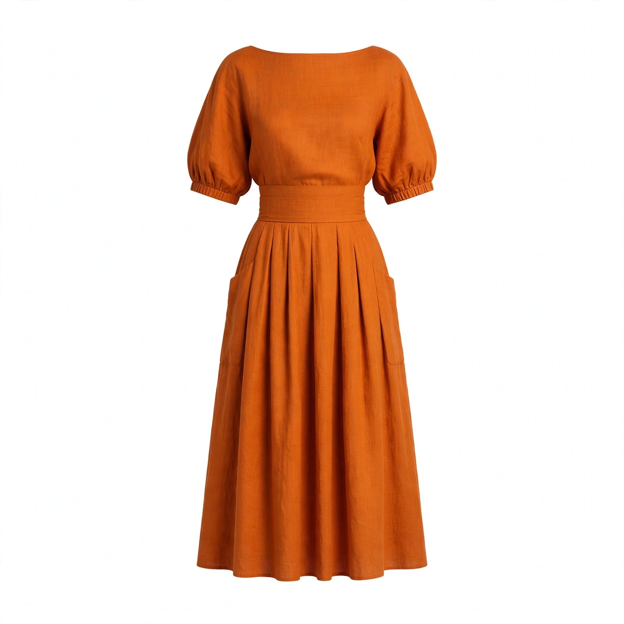 Ivy Marsh | Puff Sleeve Top And Midi Skirt Set For Women