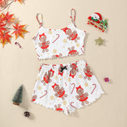 Sugar Plum | Green Gingerbread Print Christmas Pyjamas For Women