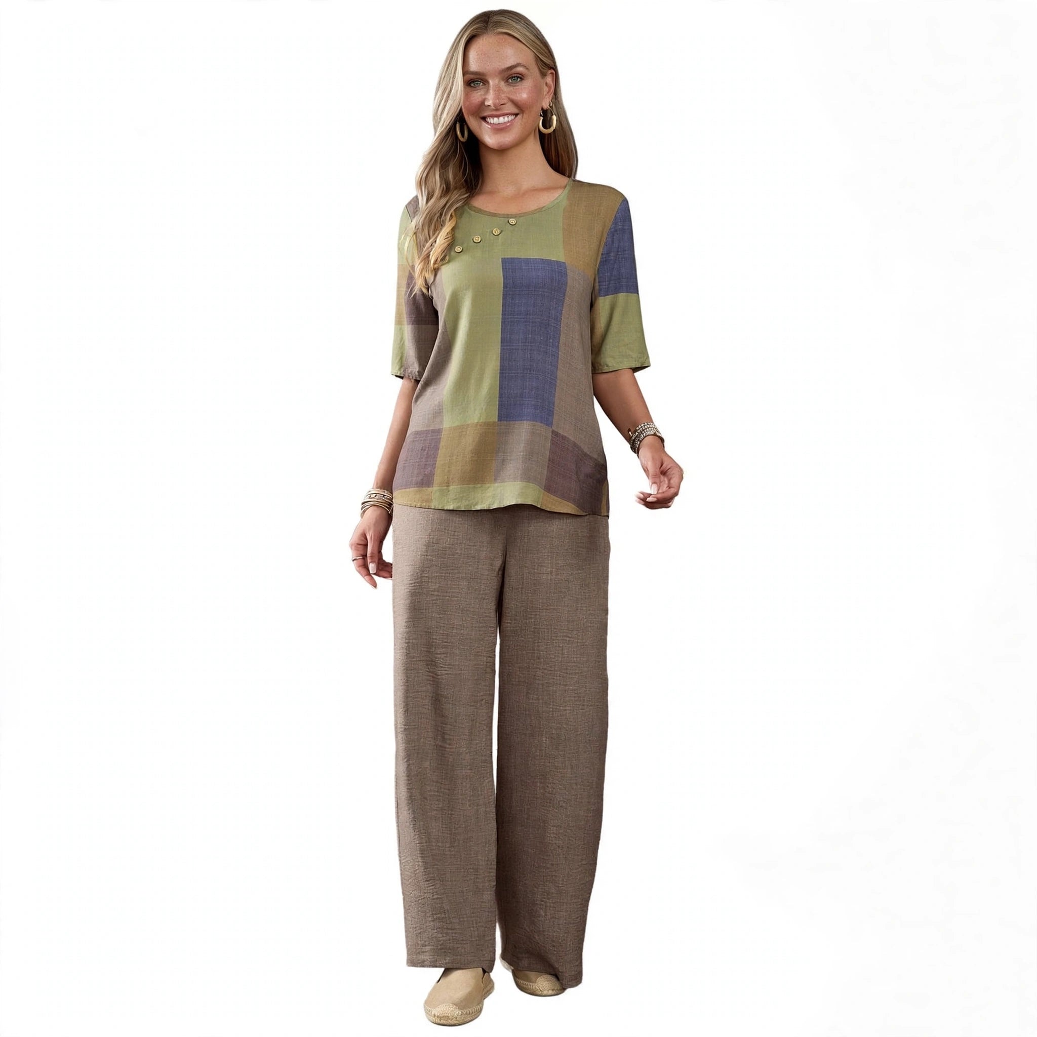 Piper Fenwick | Patchwork Colour Block Two-Piece Set For Women