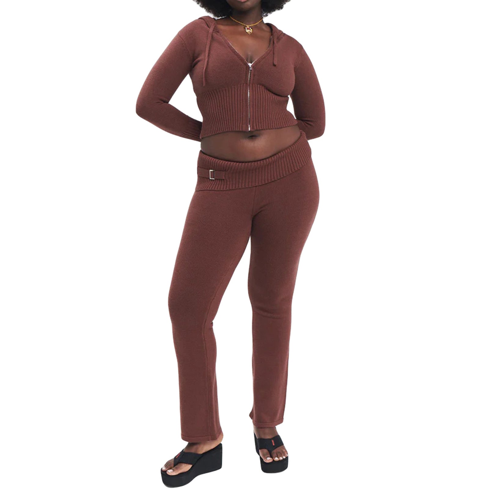 Sienna Moreau | Ribbed Lounge Set With Luxe Sculpted Fit Detail