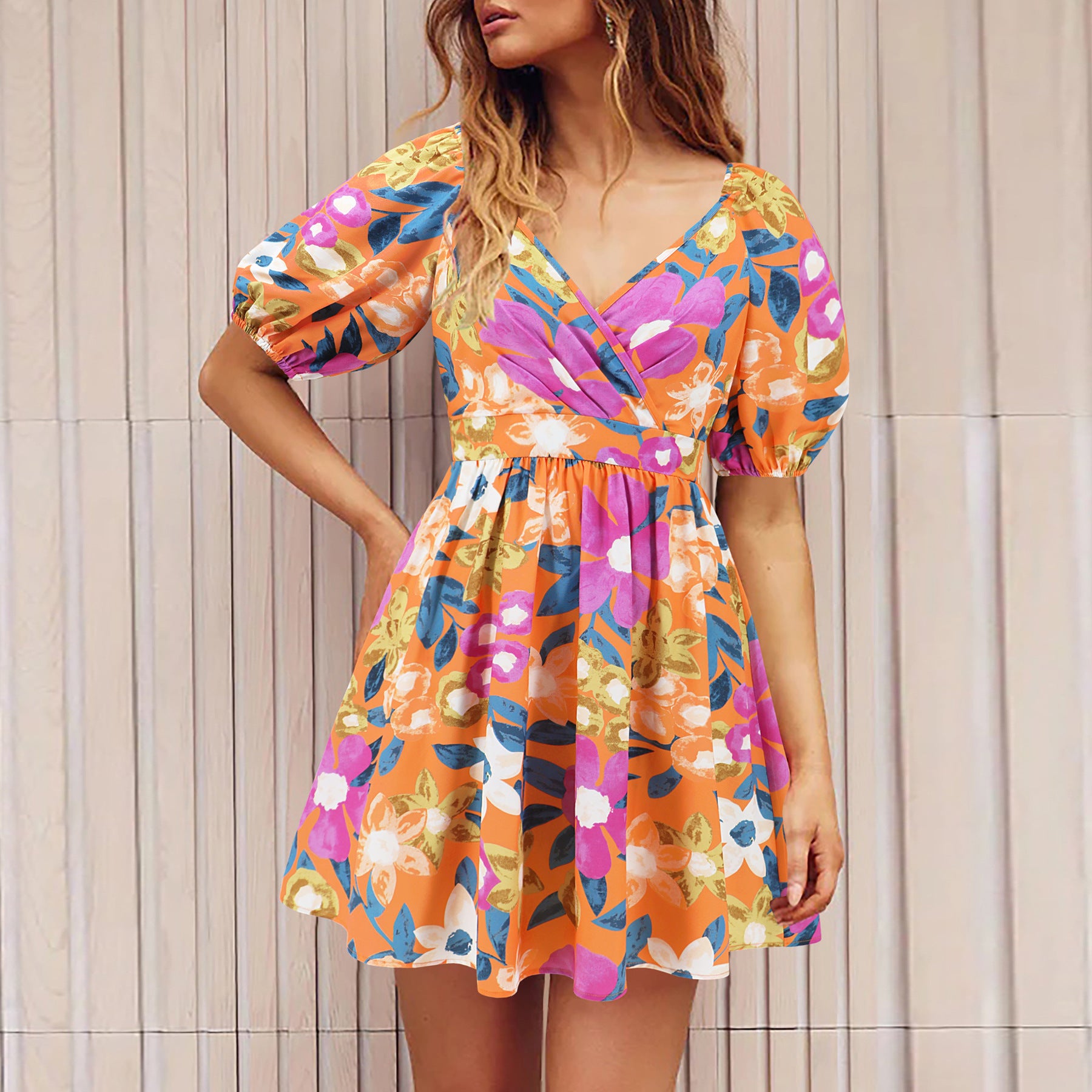 Lucy Parker | Floral V-Neck Summer Dress For Women