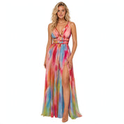 Emma Young | Watercolor Print Maxi Dress For Women
