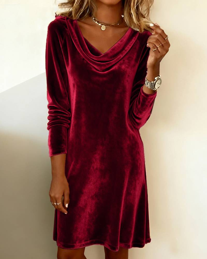 Ruby Thompson | Velvet Midi Cocktail Races Dress For Women