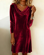 Ruby Thompson | Velvet Midi Cocktail Races Dress For Women