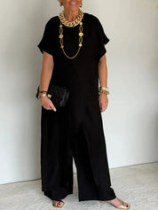 Susanna Corwell | Asymmetric Tunic & Wide-Leg Trousers Set For Women