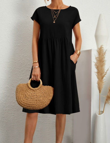 Isabella Moreau | Effortless Linen Midi Dress For Women
