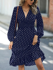 Ruby Kensington | Flowing Polka Dot Midi Dress For Women