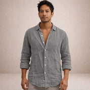 Ethan Bennett | Linen Button-Down Shirt For Men