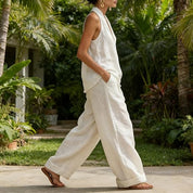 Bridie Ashcroft | Linen Tank Top and Wide-Leg Pants Set For Women