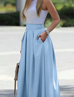 Camille Rossi | Elegant Pleated Maxi Skirt For Women