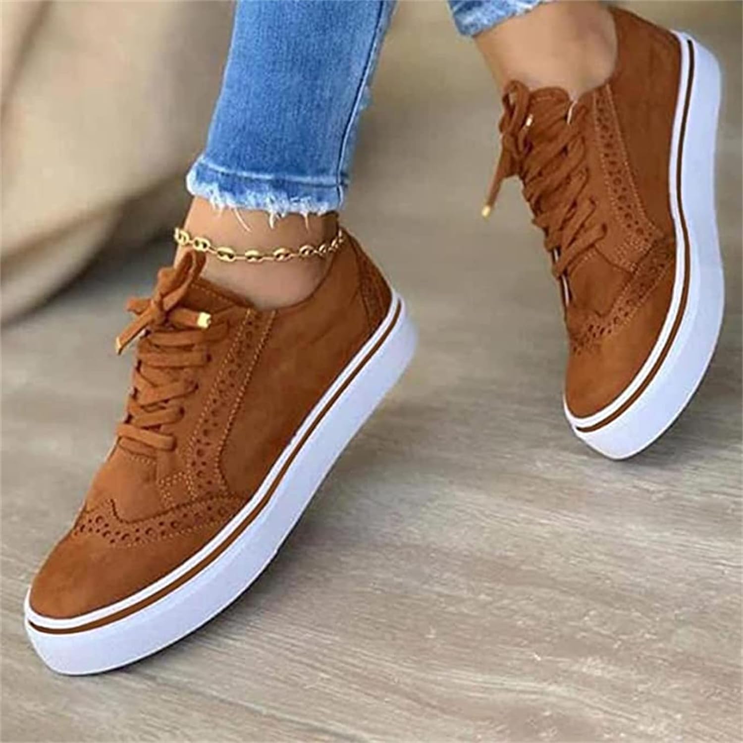 Alessia Bellini | Platform Brogue Sneakers For Women