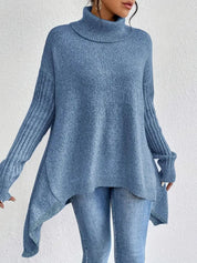Phoebe Martin | Oversized Turtleneck Knit Sweater For Women