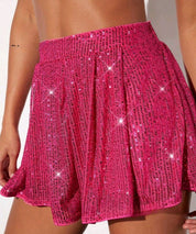 Teodora Bramfield | Sequin Flared Party Shorts For Women (Christmas / NYE)