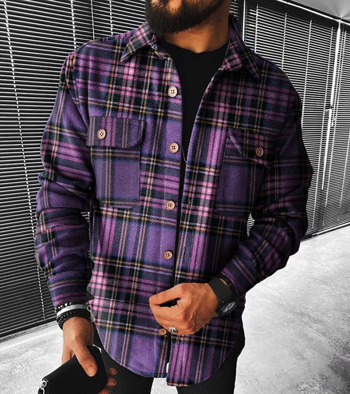 Renato Oakbrook | Checked Flap Pocket Overshirt For Men