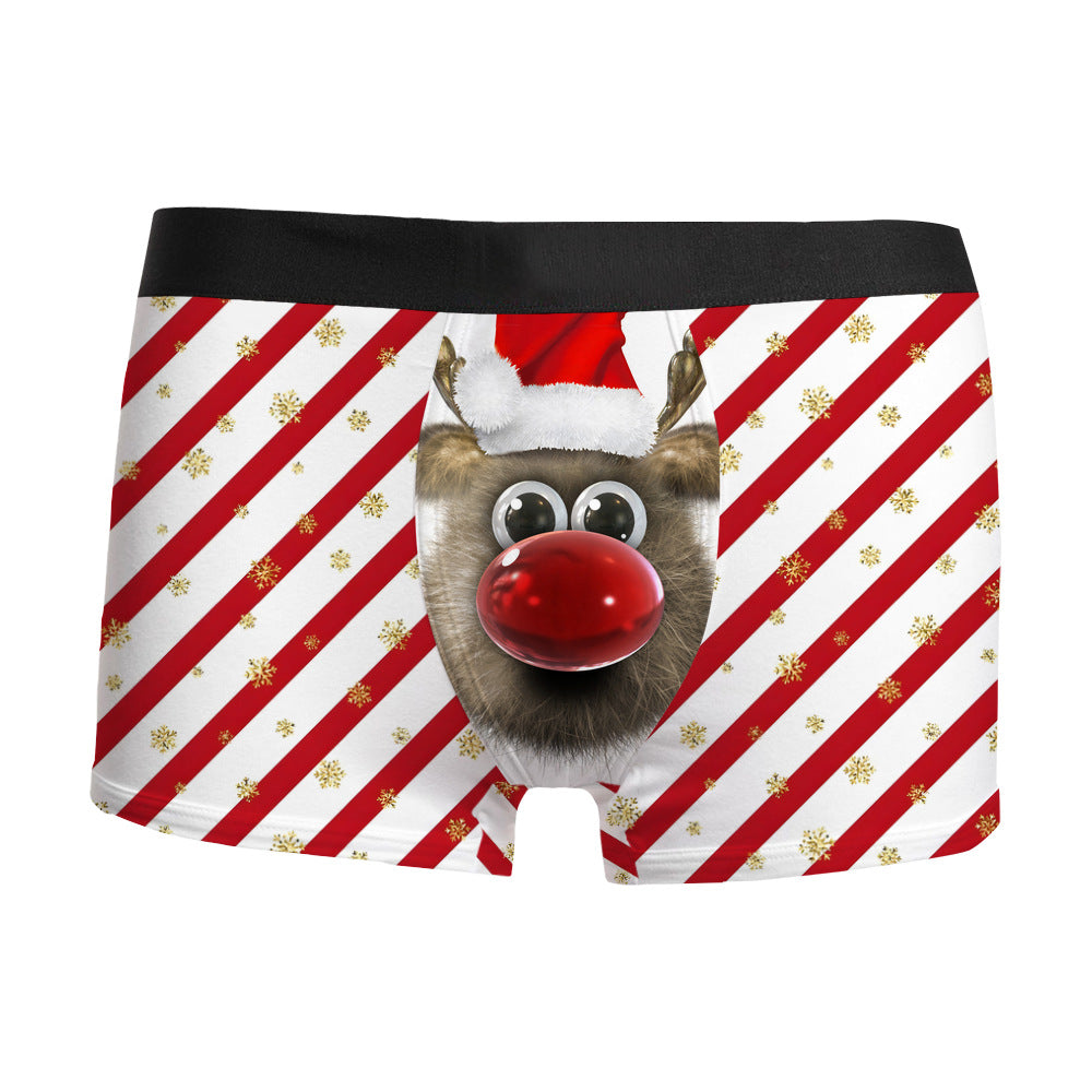 Tree Topper | Green Tree Print Christmas Underwear For Men