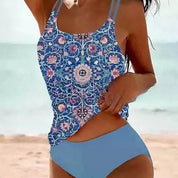 Grazia Rivham | Printed High Waist Tankini Set For Women
