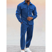 Ethan Campbell | Fleece Tracksuit Two-Piece Set For Men