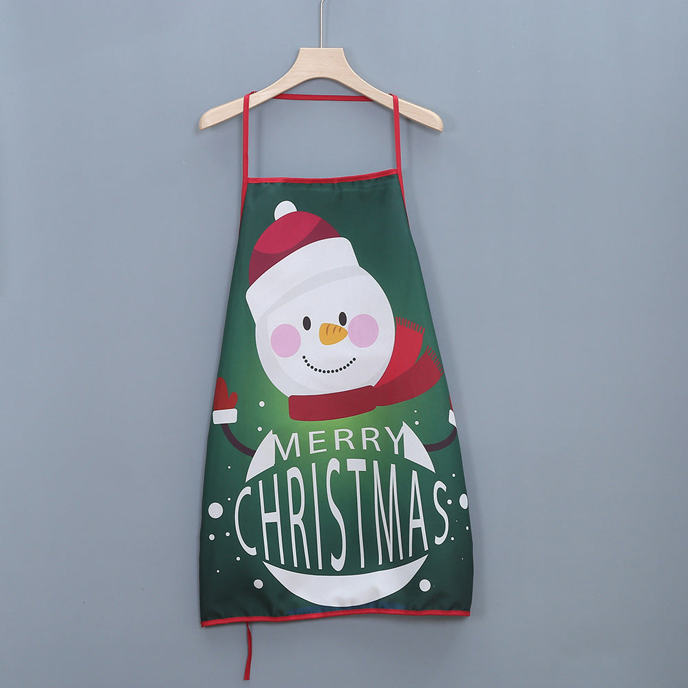 Frosty Feast | Red Snowman Christmas Apron Unisex