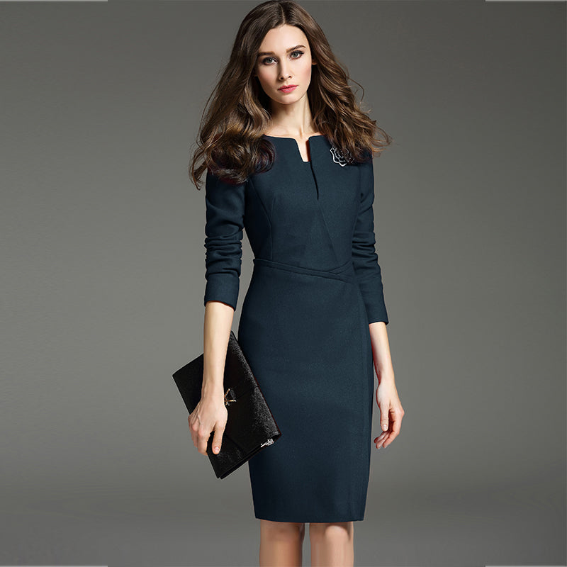 Sienna Sullivan | V-Neck Midi Dress For Women