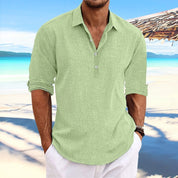 Giacomo Braybridge | Long Sleeve Half-Button Polo For Men