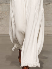 Georgia Pearce | Wide-Leg Pants With Crinkled Texture For Women