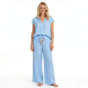 Margot Ellwood | Breathable Two Piece Set With Tie Detail For Women