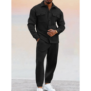 Ethan Campbell | Fleece Tracksuit Two-Piece Set For Men