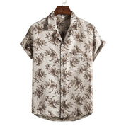 Nathan Harris | Tropical Print Short Sleeve Beach Shirt For Men