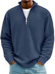 Liam Robertson | Ribbed Corduroy Quarter-Zip Sweatshirt For Men